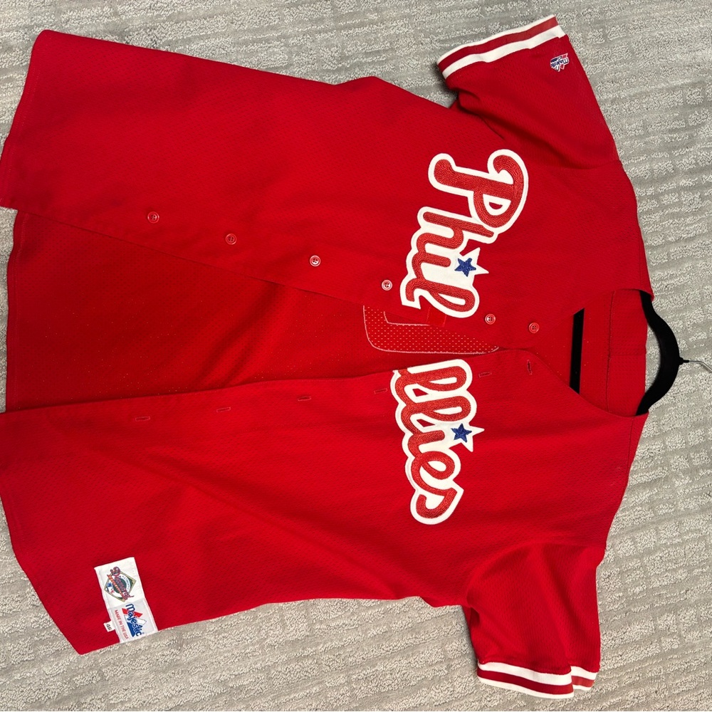 Kids Red Phillies Baseball Jersey